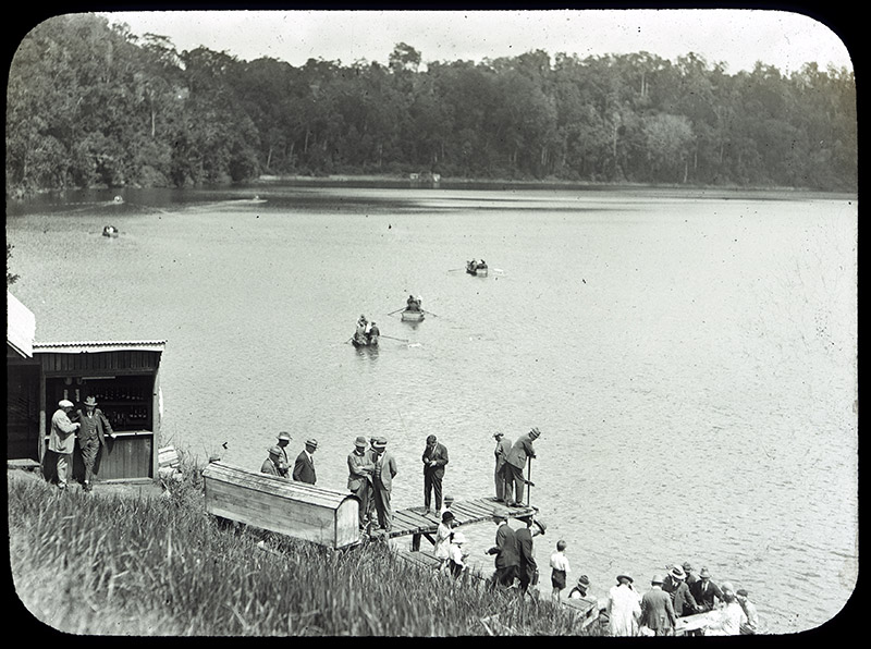 10 - 53. Delegates on Lake Eacham.jpg - 10 - Delegates on Lake Eacham